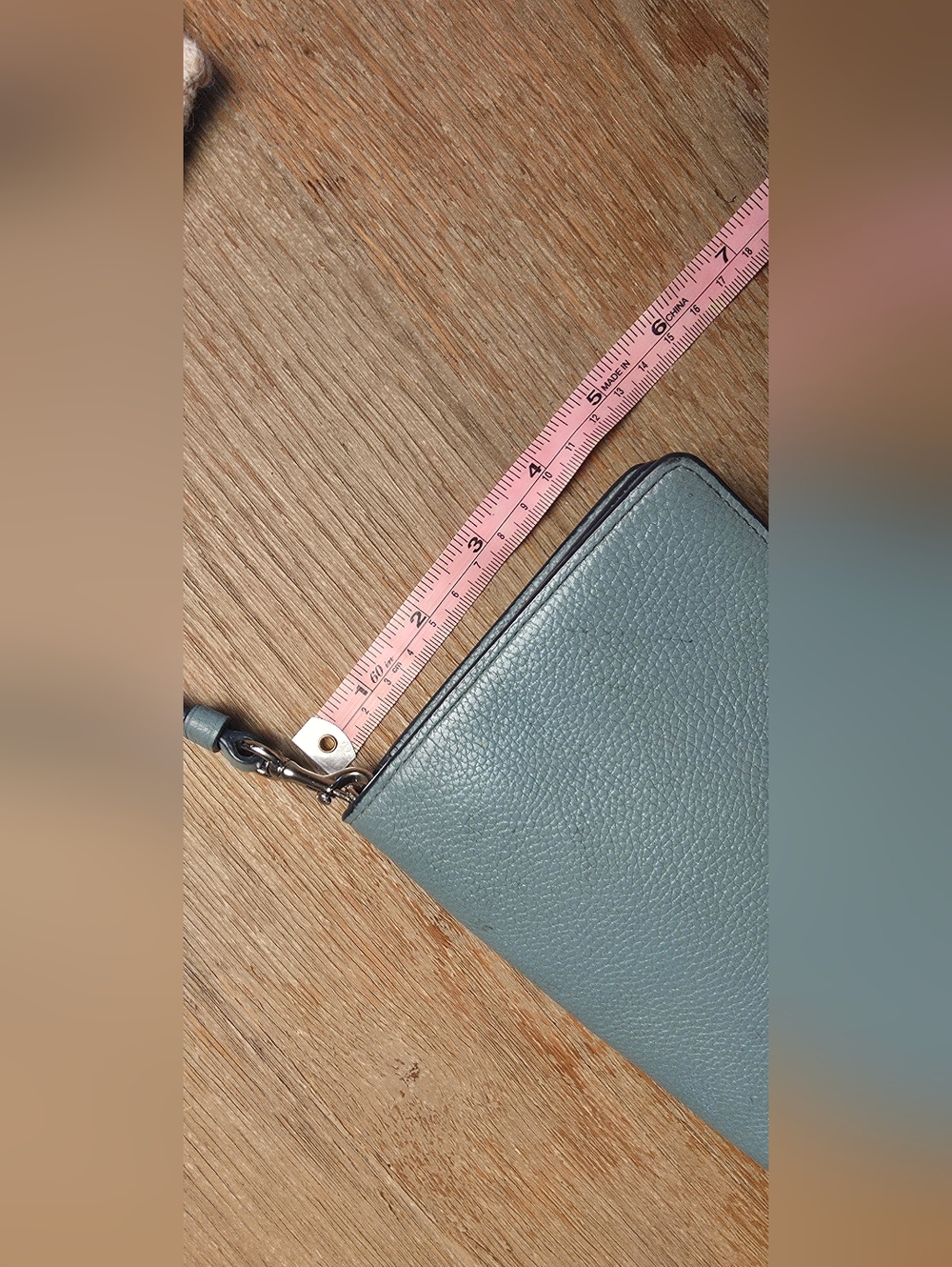 Coach Pebbled Leather Clutch in Slate Blue - Picture 5 of 5